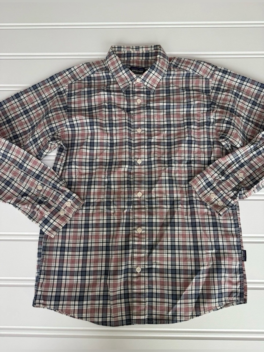 Patagonia Fezzman Plaid L/S Organic Cotton Hiking/Outdoor Shirt Men Small 2009